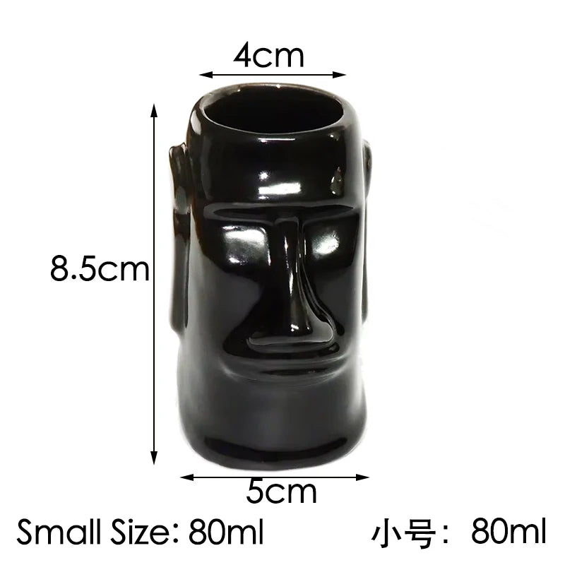 1 PCS 650ml Easter Island  Hawaii Tiki Mugs Cocktail Cup Beer Beverage Mug Wine Mug